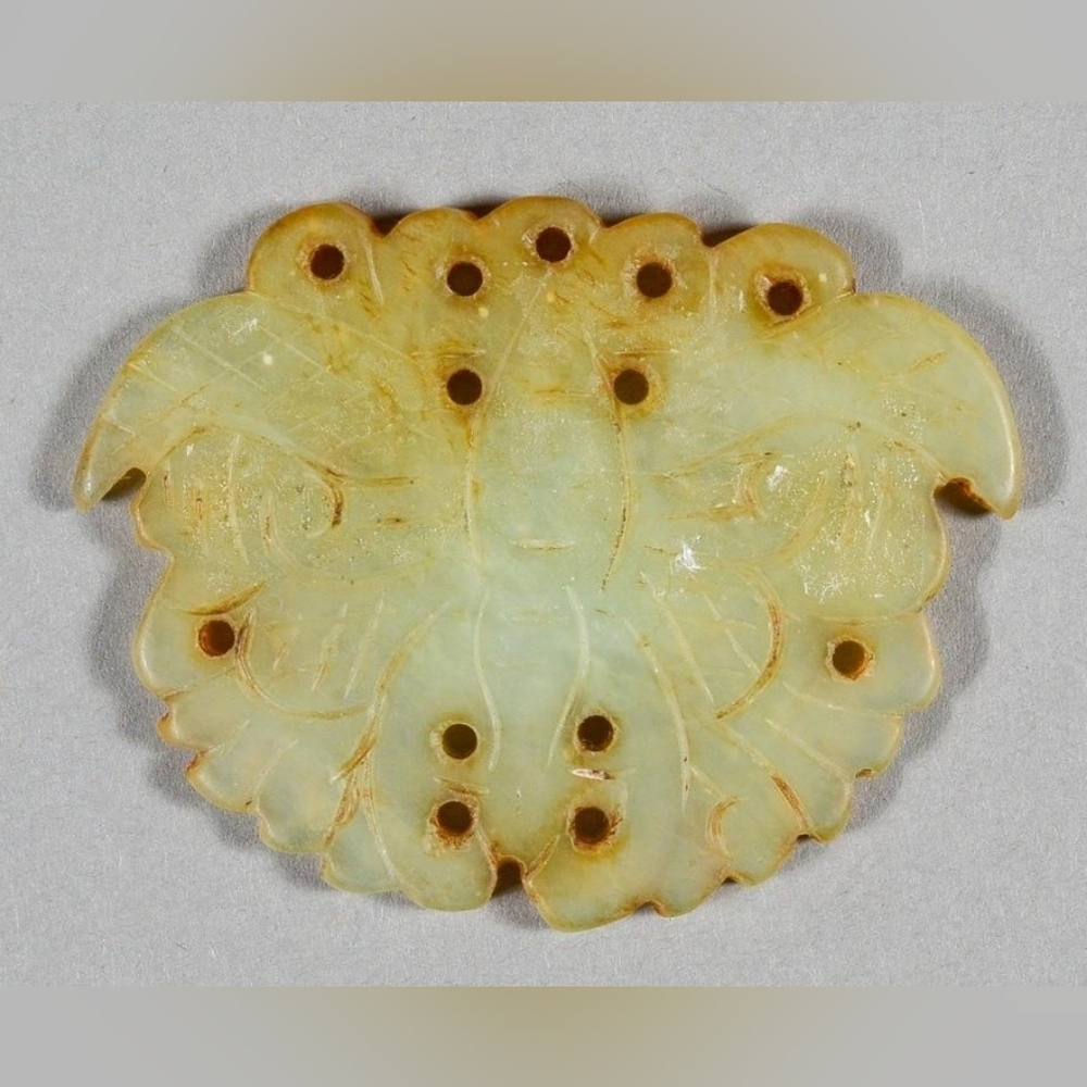Beautiful Butterfly Vintage Chinese Hardstone Pendant From Estate